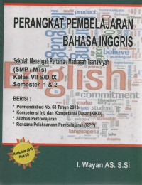 Image of Perangkat Pembelajaran SMP/MTs: Bahasa Inggris