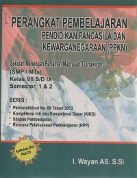 Image of Perangkat Pembelajaran SMP/MTs: Pendidikan Pancasila dan Kewarganegaraan (PPKN)