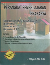 Image of Perangkat Pembelajaran SMP/MTs: Prakarya
